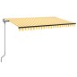 Tenda da Sole Retrattile Automatica 450x350 cm Gialla e Bianca Tenda da Sole Retrattile Automatica 450x350 cm Gialla e Bianca
