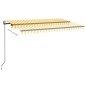Tenda da Sole Retrattile Automatica 450x350 cm Gialla e Bianca Tenda da Sole Retrattile Automatica 450x350 cm Gialla e Bianca