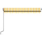 Tenda da Sole Retrattile Automatica 450x350 cm Gialla e Bianca Tenda da Sole Retrattile Automatica 450x350 cm Gialla e Bianca