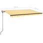Tenda da Sole Retrattile Automatica 450x350 cm Gialla e Bianca Tenda da Sole Retrattile Automatica 450x350 cm Gialla e Bianca