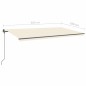 vidaXL Tenda da Sole Retrattile Automatica con Pali 6x3,5 m Crema vidaXL Tenda da Sole Retrattile Automatica con Pali 6x3,5 m Crema