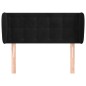 Testiera ad Orecchio Nera 93x23x78/88 cm in Velluto Testiera ad Orecchio Nera 93x23x78/88 cm in Velluto