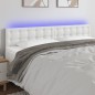 vidaXL Testiera Bianca a LED 200x5x78/88 cm in Similpelle vidaXL Testiera Bianca a LED 200x5x78/88 cm in Similpelle