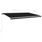 Tenda da Sole Retrattile Manuale 500x350 cm Antracite Tenda da Sole Retrattile Manuale 500x350 cm Antracite