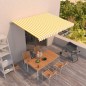 Tenda da Sole Retrattile Manuale 450x350 cm Gialla e Bianca Tenda da Sole Retrattile Manuale 450x350 cm Gialla e Bianca
