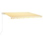 Tenda da Sole Retrattile Manuale 450x350 cm Gialla e Bianca Tenda da Sole Retrattile Manuale 450x350 cm Gialla e Bianca