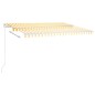 Tenda da Sole Retrattile Manuale 450x350 cm Gialla e Bianca Tenda da Sole Retrattile Manuale 450x350 cm Gialla e Bianca