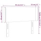 Testiera a LED Nera 83x16x78/88 cm in Velluto Testiera a LED Nera 83x16x78/88 cm in Velluto