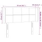 Testiera a LED Grigio Scuro 93x16x78/88 cm in Velluto