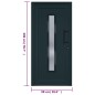 vidaXL Porta Ingresso Antracite 98x200 cm in PVC vidaXL Porta Ingresso Antracite 98x200 cm in PVC