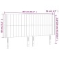 Testiera a LED Nera 163x16x118/128 cm in Velluto Testiera a LED Nera 163x16x118/128 cm in Velluto