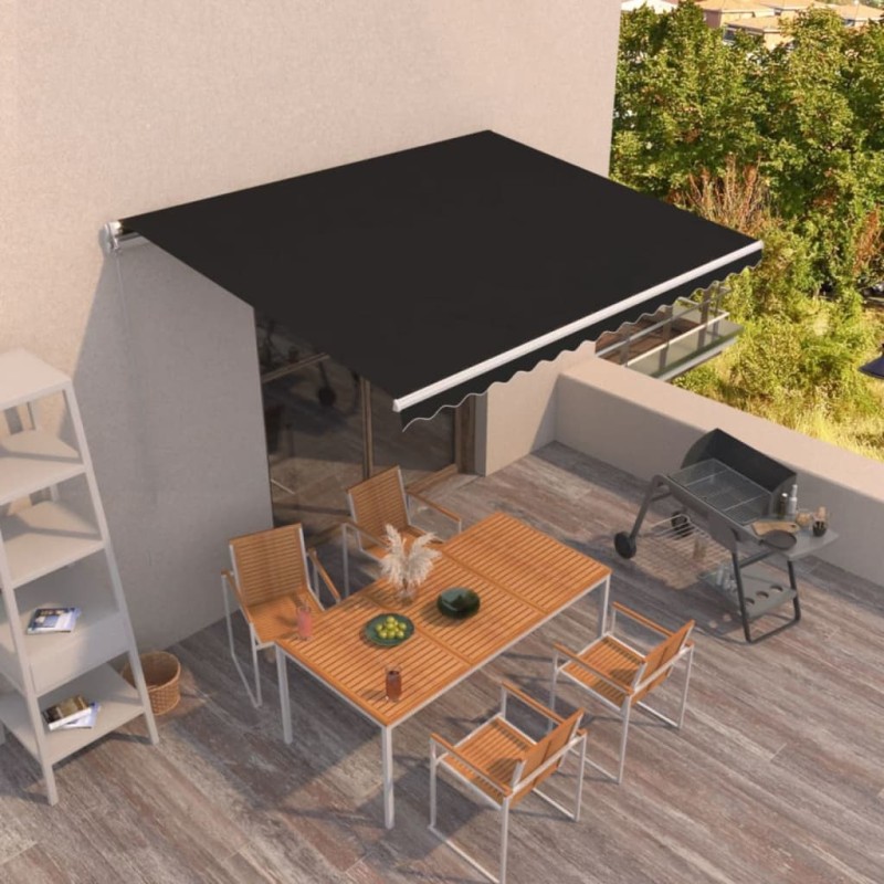 Tenda da Sole Retrattile Manuale 450x350 cm Antracite Tenda da Sole Retrattile Manuale 450x350 cm Antracite