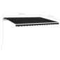 Tenda da Sole Retrattile Manuale 450x350 cm Antracite Tenda da Sole Retrattile Manuale 450x350 cm Antracite