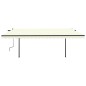Tenda da Sole Retrattile Automatica con Pali 5x3,5 m Crema Tenda da Sole Retrattile Automatica con Pali 5x3,5 m Crema