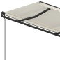 Tenda da Sole Retrattile Automatica con Pali 5x3,5 m Crema Tenda da Sole Retrattile Automatica con Pali 5x3,5 m Crema
