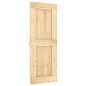 vidaXL Porta Scorrevole con Set Hardware 80x210 cm Legno Massello Pino vidaXL Porta Scorrevole con Set Hardware 80x210 cm Legno Massello Pino