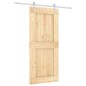 vidaXL Porta Scorrevole con Set Hardware 90x210 cm Legno Massello Pino vidaXL Porta Scorrevole con Set Hardware 90x210 cm Legno Massello Pino