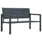 vidaXL Panchina da Giardino 120 cm in HDPE Grigia Aspetto Legno vidaXL Panchina da Giardino 120 cm in HDPE Grigia Aspetto Legno