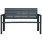 vidaXL Panchina da Giardino 120 cm in HDPE Grigia Aspetto Legno vidaXL Panchina da Giardino 120 cm in HDPE Grigia Aspetto Legno