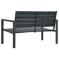vidaXL Panchina da Giardino 120 cm in HDPE Grigia Aspetto Legno vidaXL Panchina da Giardino 120 cm in HDPE Grigia Aspetto Legno
