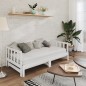 vidaXL Dormeuse Estraibile Bianca in Massello di Pino 2x(90x200) cm