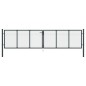 vidaXL Cancello per Giardino in Acciaio Zincato 400x125cm Grigio vidaXL Cancello per Giardino in Acciaio Zincato 400x125cm Grigio