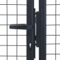 vidaXL Cancello per Giardino in Acciaio Zincato 400x125cm Grigio vidaXL Cancello per Giardino in Acciaio Zincato 400x125cm Grigio