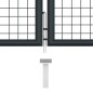 vidaXL Cancello per Giardino in Acciaio Zincato 400x125cm Grigio vidaXL Cancello per Giardino in Acciaio Zincato 400x125cm Grigio