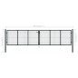 vidaXL Cancello per Giardino in Acciaio Zincato 400x125cm Grigio vidaXL Cancello per Giardino in Acciaio Zincato 400x125cm Grigio