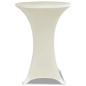 Copritavolo ?80 cm Crema Tessuto elasticizzato 2 pezzi Copritavolo ?80 cm Crema Tessuto elasticizzato 2 pezzi