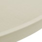 Copritavolo ?80 cm Crema Tessuto elasticizzato 2 pezzi Copritavolo ?80 cm Crema Tessuto elasticizzato 2 pezzi