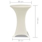 Copritavolo ?80 cm Crema Tessuto elasticizzato 2 pezzi Copritavolo ?80 cm Crema Tessuto elasticizzato 2 pezzi
