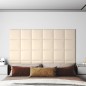 vidaXL Pannelli Murali 12 pz Crema 30x30 cm Velluto 1,08 m² vidaXL Pannelli Murali 12 pz Crema 30x30 cm Velluto 1,08 m²