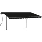 Tenda Automatica con Sensore Vento e LED 5x3,5 m Antracite Tenda Automatica con Sensore Vento e LED 5x3,5 m Antracite