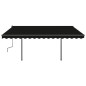 Tenda Automatica con Sensore Vento e LED 5x3,5 m Antracite Tenda Automatica con Sensore Vento e LED 5x3,5 m Antracite