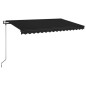 Tenda Automatica con Sensore Vento e LED 450x350 cm Antracite Tenda Automatica con Sensore Vento e LED 450x350 cm Antracite