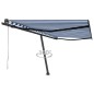 Tenda da Sole Autoportante Automatica 450x350 cm Blu Bianca Tenda da Sole Autoportante Automatica 450x350 cm Blu Bianca