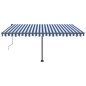Tenda da Sole Autoportante Automatica 450x350 cm Blu Bianca Tenda da Sole Autoportante Automatica 450x350 cm Blu Bianca