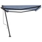 Tenda da Sole Autoportante Automatica 450x350 cm Blu Bianca Tenda da Sole Autoportante Automatica 450x350 cm Blu Bianca