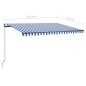 Tenda da Sole Autoportante Automatica 450x350 cm Blu Bianca Tenda da Sole Autoportante Automatica 450x350 cm Blu Bianca