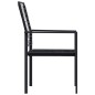 Sedie da Giardino 4 pz in Rattan Nero Sedie da Giardino 4 pz in Rattan Nero