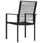 Sedie da Giardino 4 pz in Rattan Nero Sedie da Giardino 4 pz in Rattan Nero