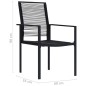 Sedie da Giardino 4 pz in Rattan Nero Sedie da Giardino 4 pz in Rattan Nero