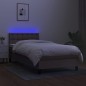 vidaXL Letto a Molle con Materasso e LED Tortora 90x190 cm in Tessuto vidaXL Letto a Molle con Materasso e LED Tortora 90x190 cm in Tessuto