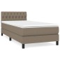 vidaXL Giroletto a Molle con Materasso Tortora 90x190 cm in Tessuto