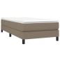 vidaXL Giroletto a Molle con Materasso Tortora 90x190 cm in Tessuto