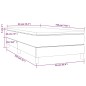 vidaXL Giroletto a Molle con Materasso Tortora 90x190 cm in Tessuto