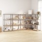 vidaXL Scaffali a 4 Ripiani 5 pz Blu in Acciaio e Legno Multistrato vidaXL Scaffali a 4 Ripiani 5 pz Blu in Acciaio e Legno Multistrato