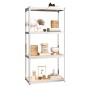 vidaXL Scaffali a 4 Ripiani 5 pz Blu in Acciaio e Legno Multistrato vidaXL Scaffali a 4 Ripiani 5 pz Blu in Acciaio e Legno Multistrato