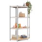 vidaXL Scaffali a 4 Ripiani 5 pz Blu in Acciaio e Legno Multistrato vidaXL Scaffali a 4 Ripiani 5 pz Blu in Acciaio e Legno Multistrato